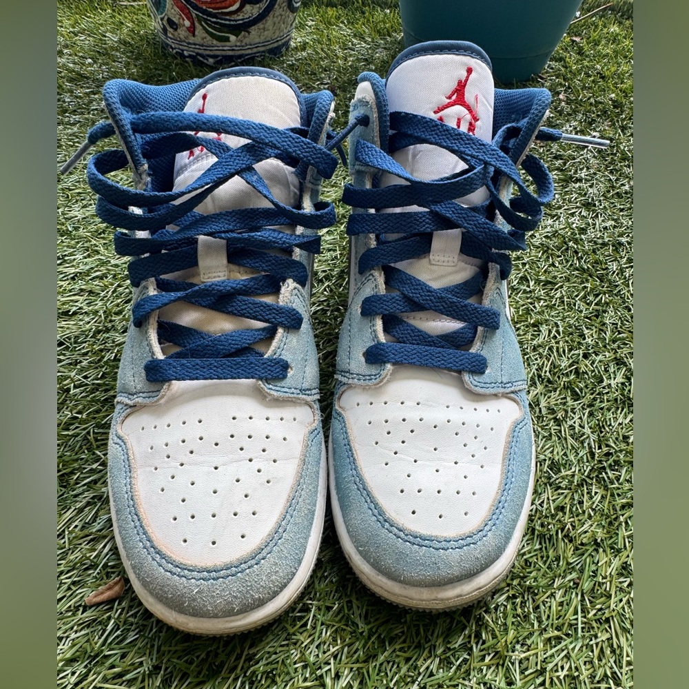 Jordan 1 Mid SE (GS) French Blue Light Steel 5.5Y